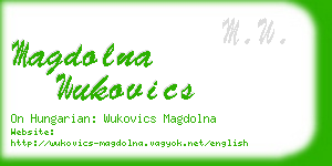 magdolna wukovics business card